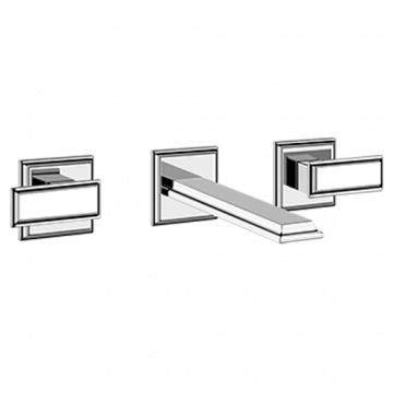 Gessi Eleganza 46090+45089 Rubinetto Lavabo/Vasca 3 Fori