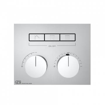 Gessi Hi-Fi Compact 63001+63006 Miscelatore termostatico + parte ad incasso