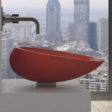 glassdesign-lavabo-kool-red-mat