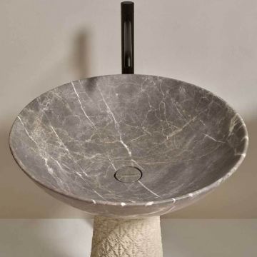 Antonio Lupi Tramediterra Lavabo in pietra con colonna in gres