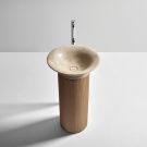Antonio Lupi Lilium Lavabo in pietra con colonna in legno